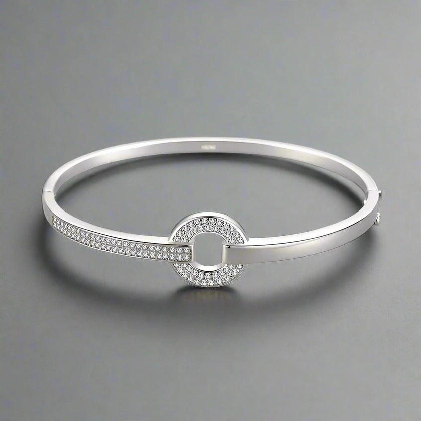 Hooked Pavé Ring Bangle