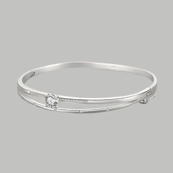 Solitaire Statement Bangle