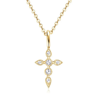 Drop Cross Pendant Necklace